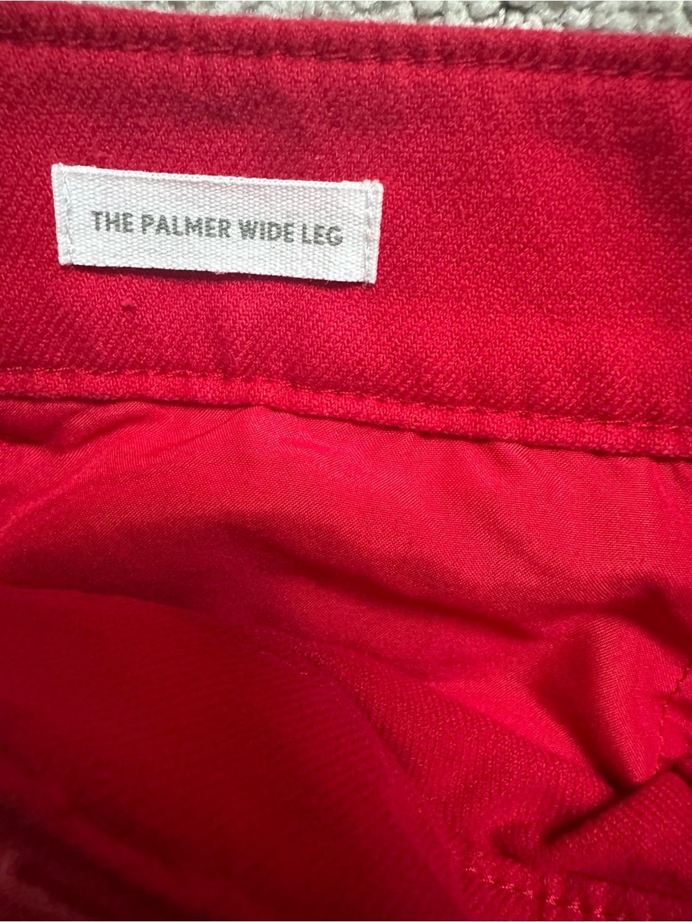 LOFT Palmer Wide Leg Crop Red pants, size 0 - Picture 9 of 9